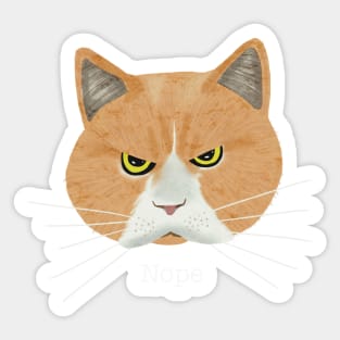 Nope Cat Sticker